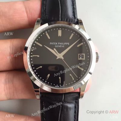 Copy Swiss Patek Philipe Cal.324 S C Watch SS Black Dial